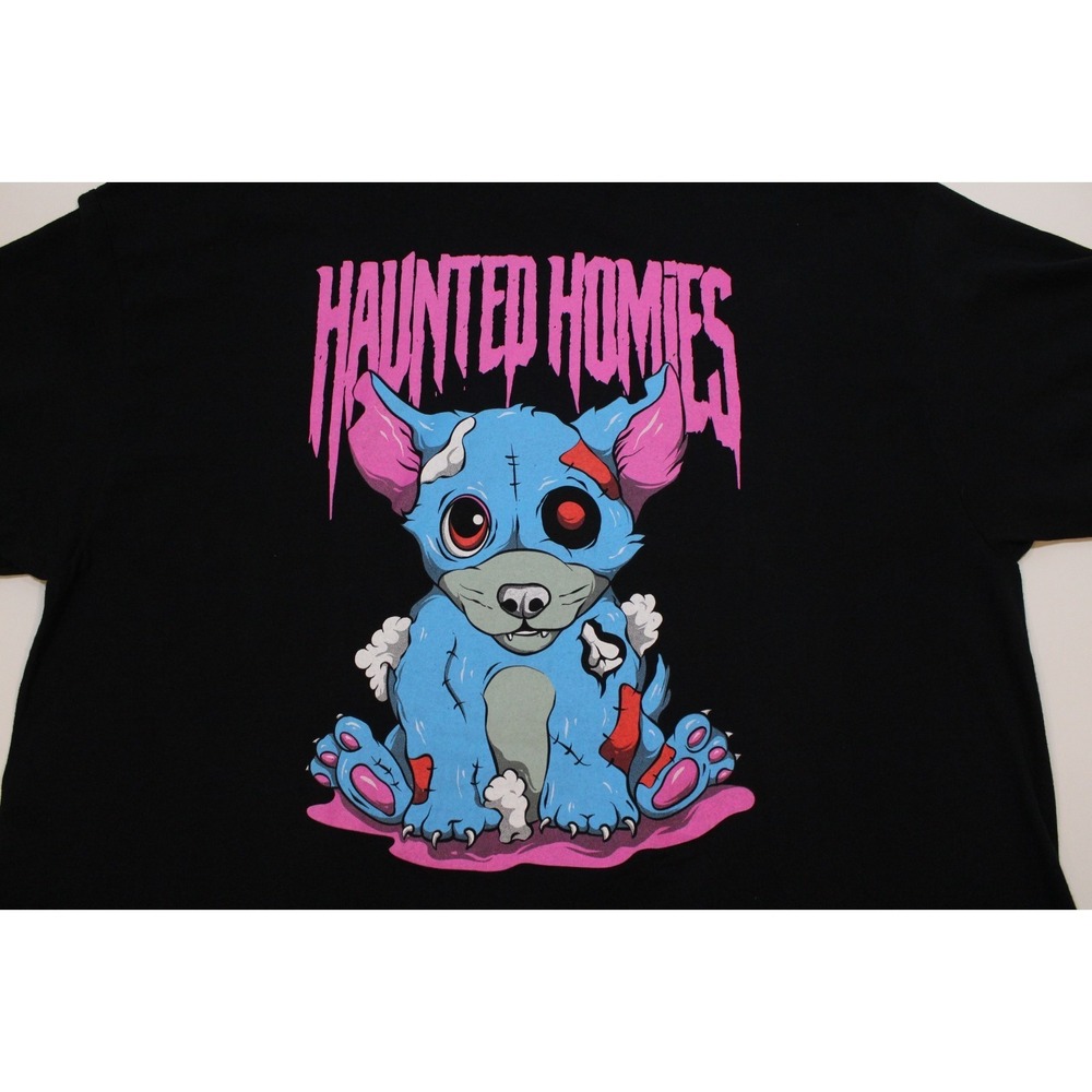 Haunted Homies Men's 3xl T-Shirt Black Send It Society Dog View 2